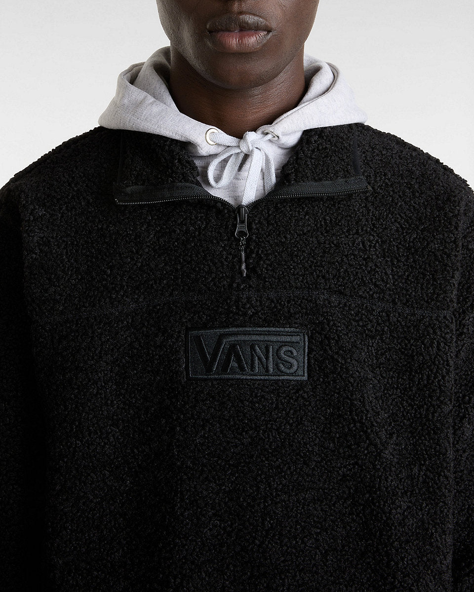 Vans Mens Vans Boxed Sherpa Quarter Zip Sweatshirt - Black