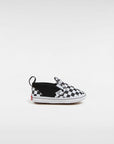 Vans Infant Checkerboard Slip-On Hook And Loop Crib Shoes (0-1 year) - Black/White