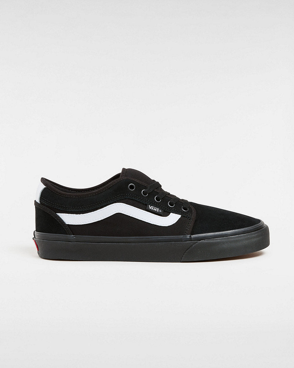 Vans Mens Chukka Low Sidestripe Shoes - Black/Black/White - ManGo Surfing