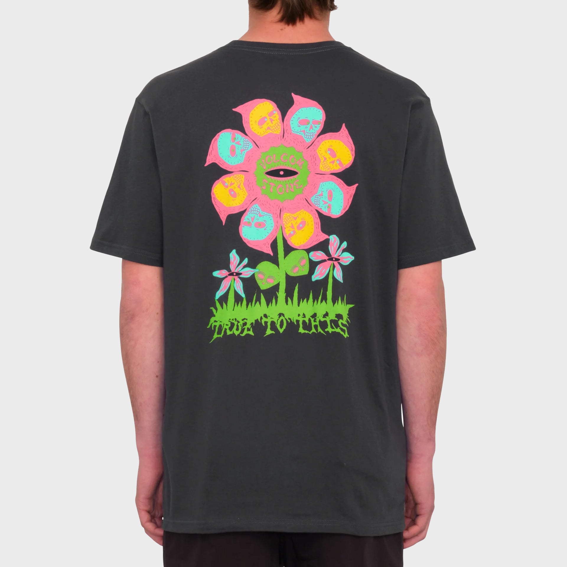 Volcom Mens Flower Budz T-Shirt - Stealth - ManGo Surfing