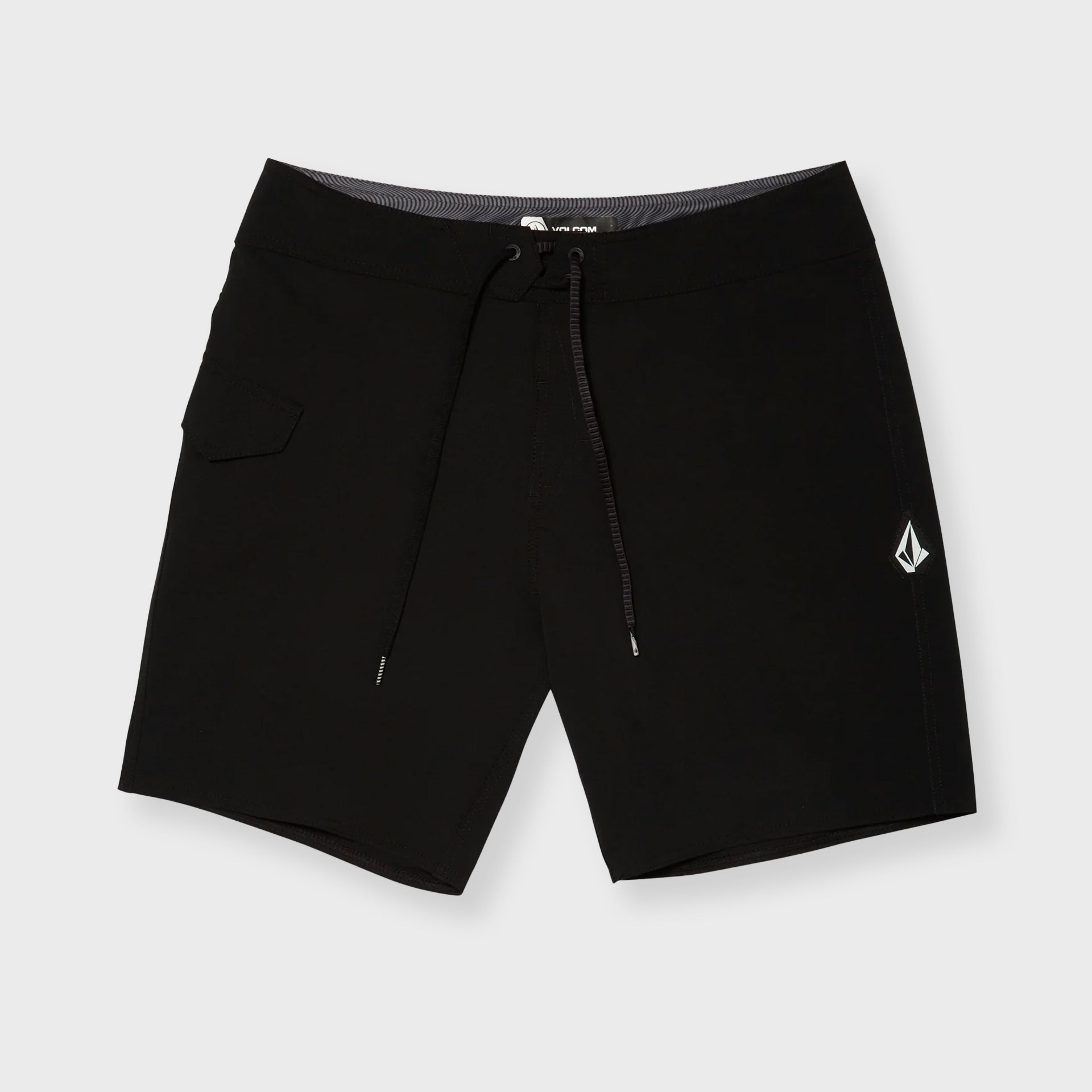 Volcom Mens Lido Solid Mod 18" Boardshort - Black - ManGo Surfing