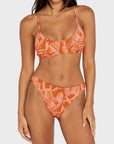 Volcom Womens Blocked Out Crop Bikini Top - Reef Pink - ManGo Surfing