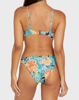 Volcom Womens Take It Easy V Neck Twist Crop Bikini Top - Multi - ManGo Surfing