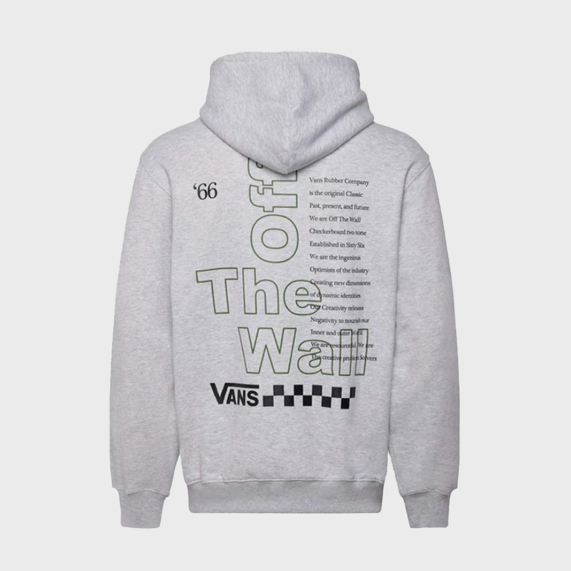 Vans Mens Posted Loose Pullover Hoodie - Light Grey Heather