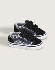 Vans Toddler Old Skool V Checkerboard Shoes - Black/Blue