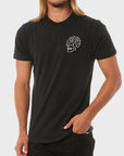 Venice Skull Tee - Mens Short Sleeve T-shirt - Black - ManGo Surfing