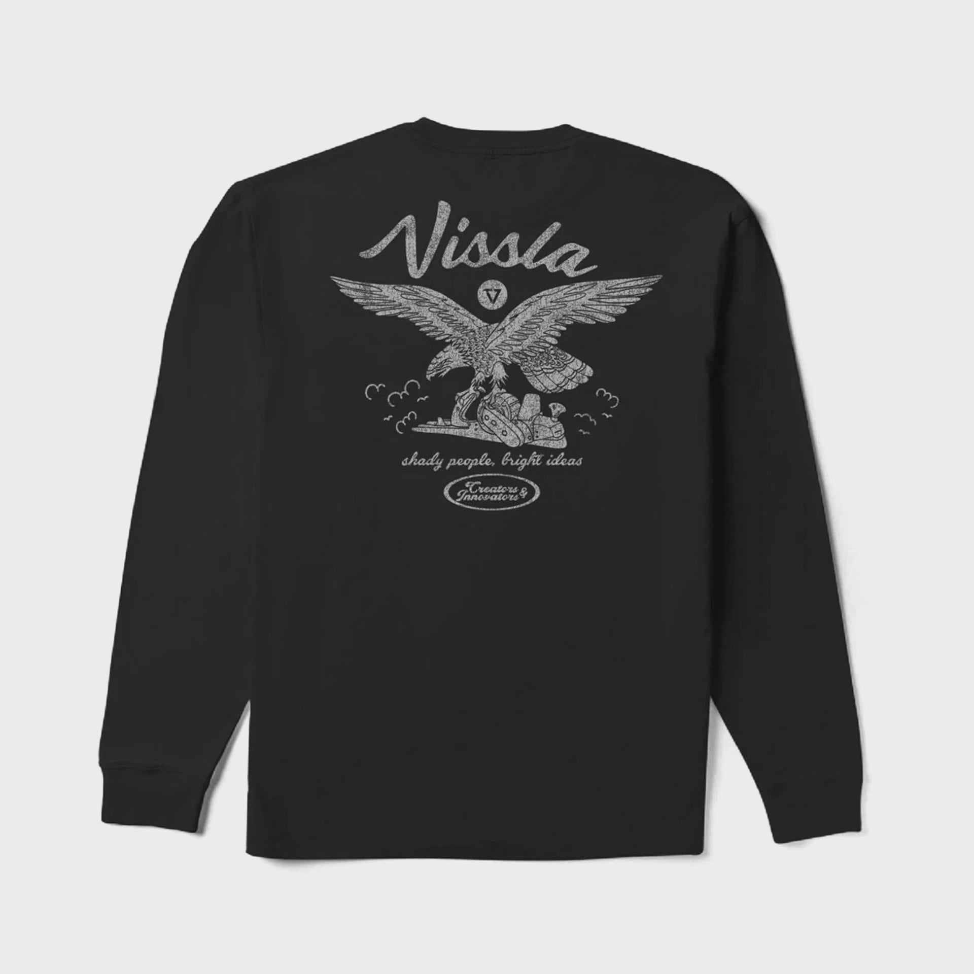 Vissla Creators Bird Premium Long Sleeve Pocket T-Shirt - Phantom - ManGo Surfing