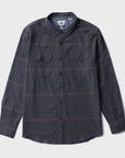 Vissla Mens Central Coast Eco Long Sleeve Flannel Shirt - Charcoal Heather