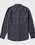 Vissla Mens Central Coast Eco Long Sleeve Flannel Shirt - Charcoal Heather