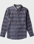 Vissla Mens Central Coast Eco Long Sleeve Flannel Shirt - Naval Heather - ManGo Surfing