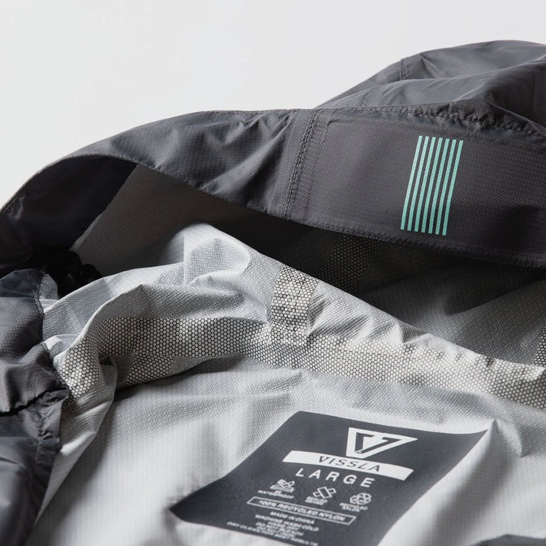 Vissla Mens Noreaster 5K Eco Rain Jacket - Graphite - ManGo Surfing