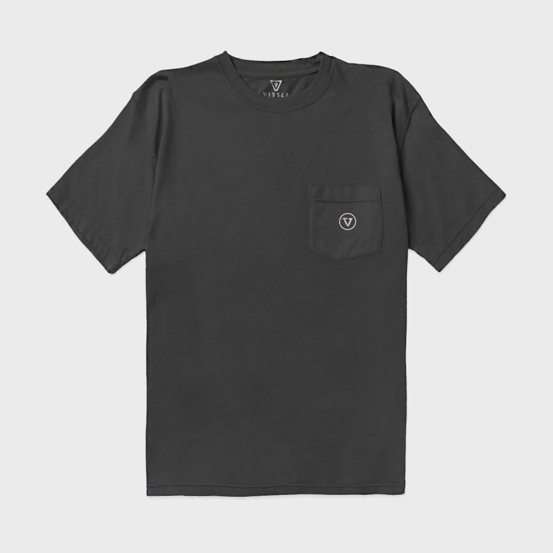 Vissla Mens Shady Shapers Premium Organic Pocket T-Shirt - Phantom - ManGo Surfing