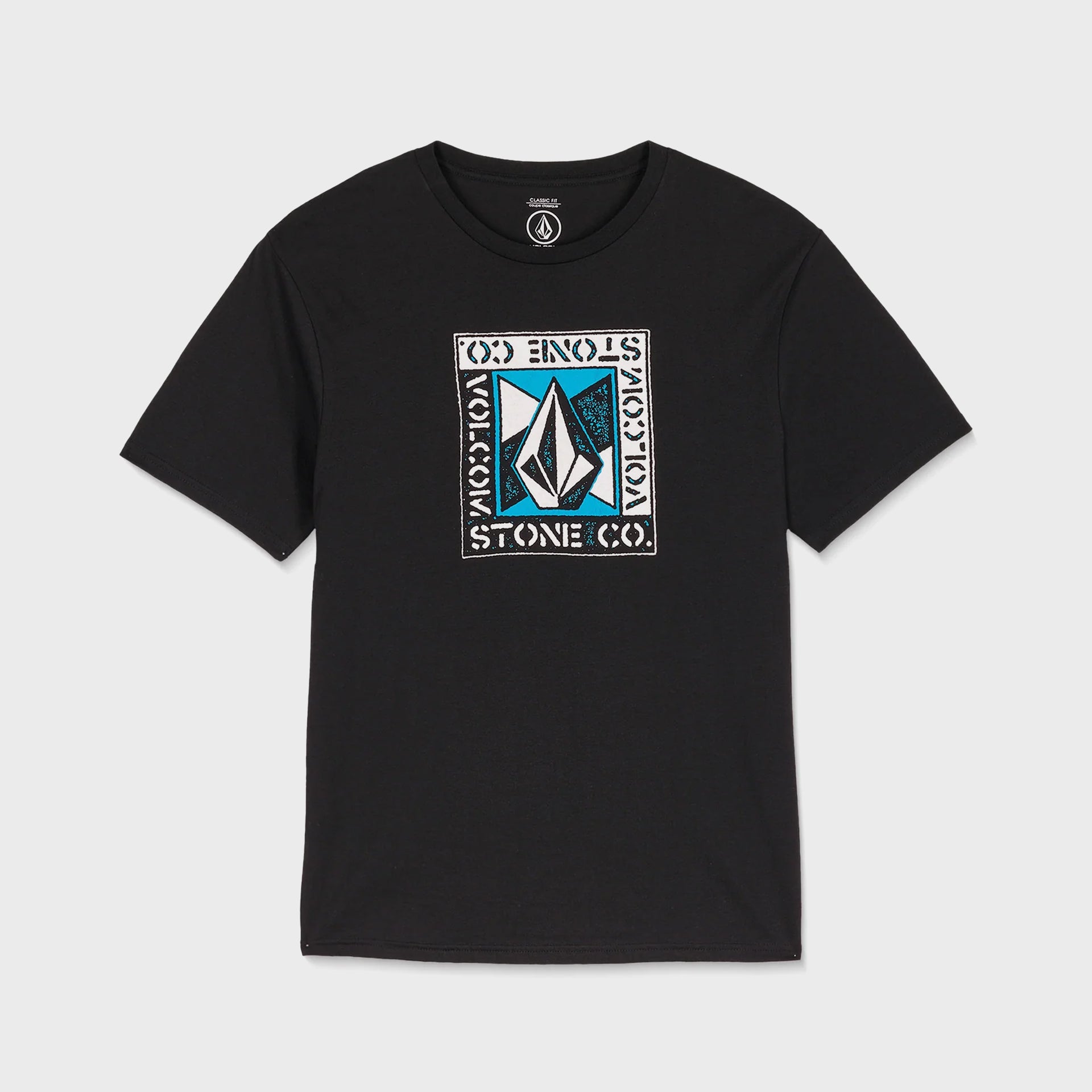 Volcom Mens Angle Iron T-Shirt - Black - ManGo Surfing