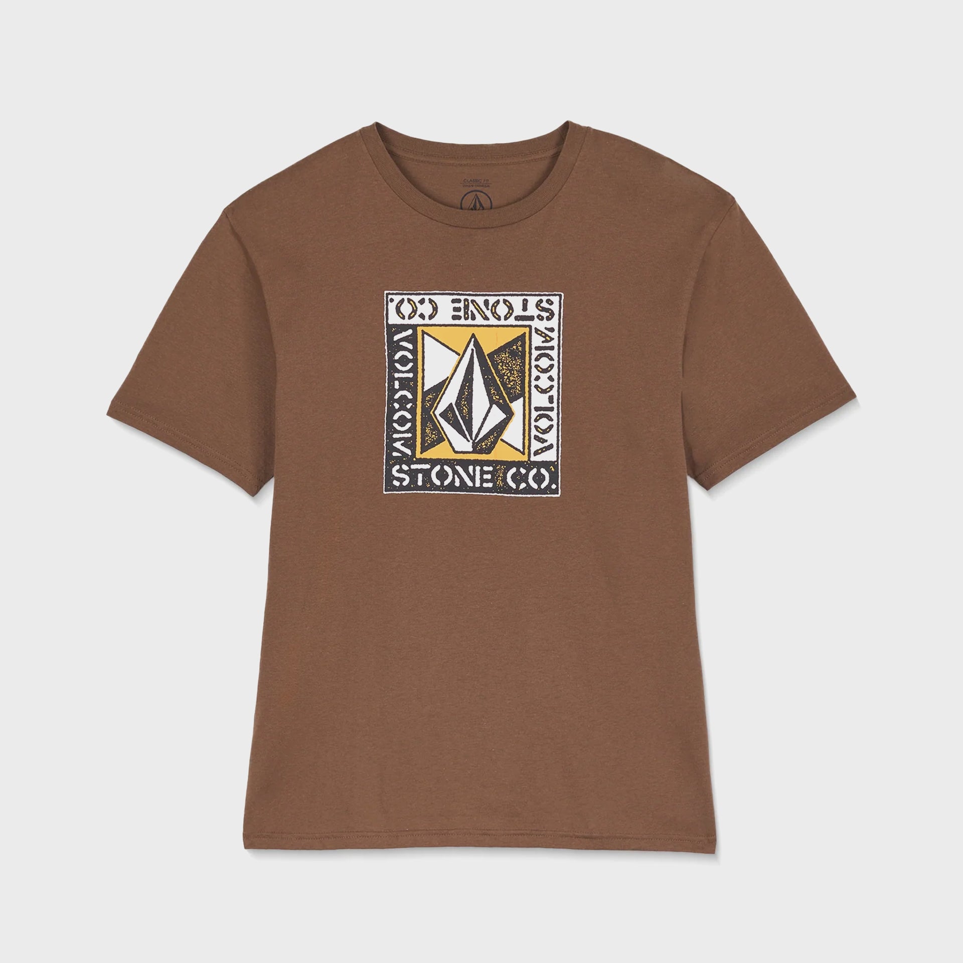 Volcom Mens Angle Iron T-Shirt - Brown Stone - ManGo Surfing