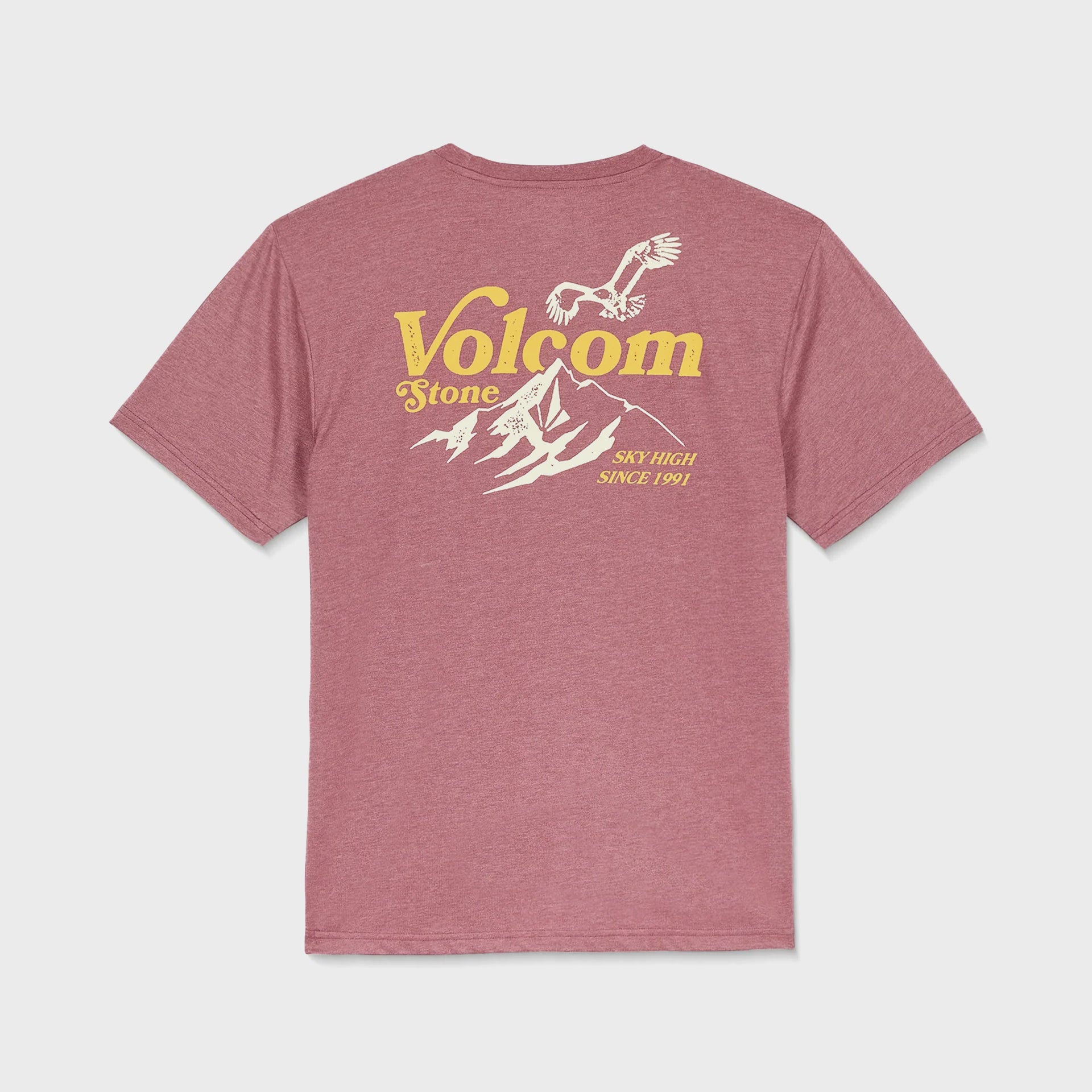 Volcom Mens Back Country T-Shirt - Merlot - ManGo Surfing