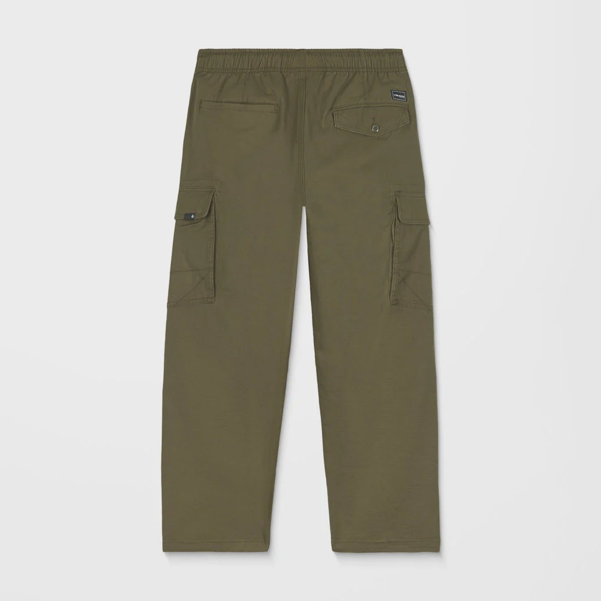 Volcom Mens Billow Tapered Elasticated Waist Cargo Trousers - Sage Leaf - ManGo Surfing