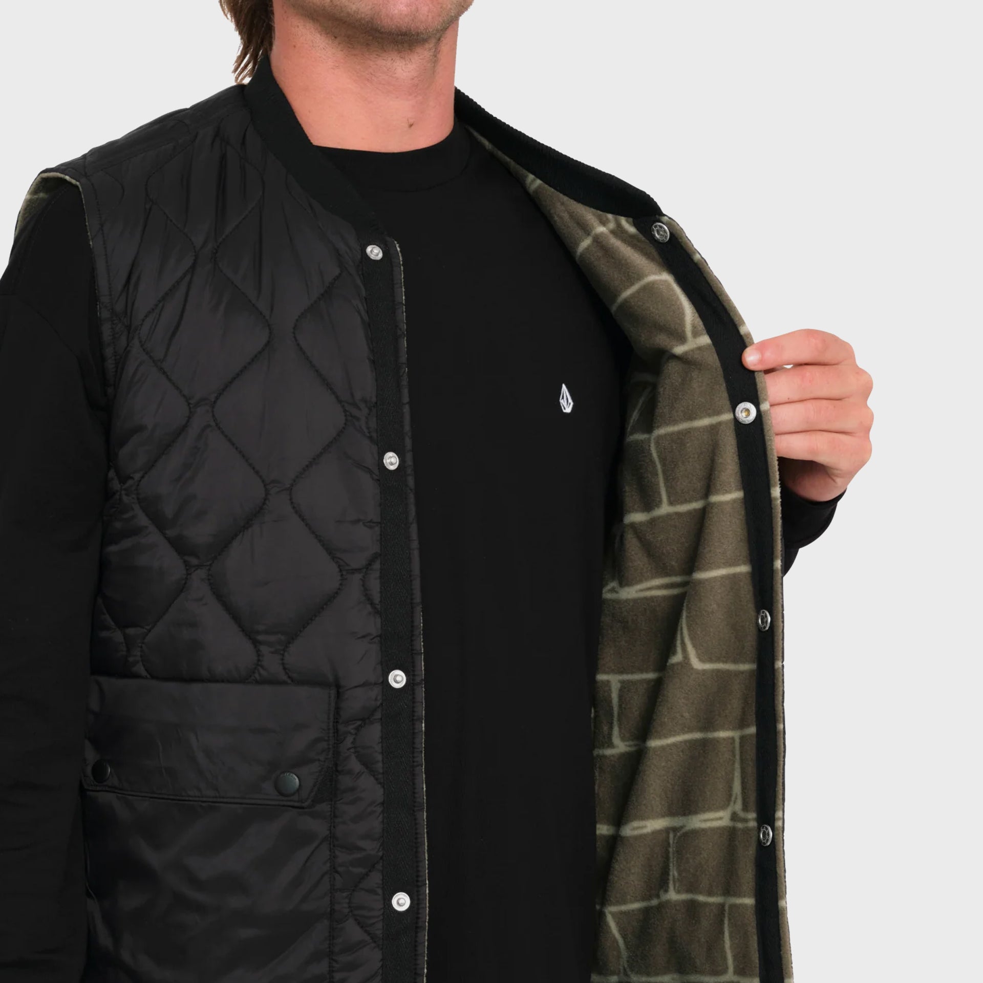 Volcom Mens Bowered Reversible Vest - Wintermoss