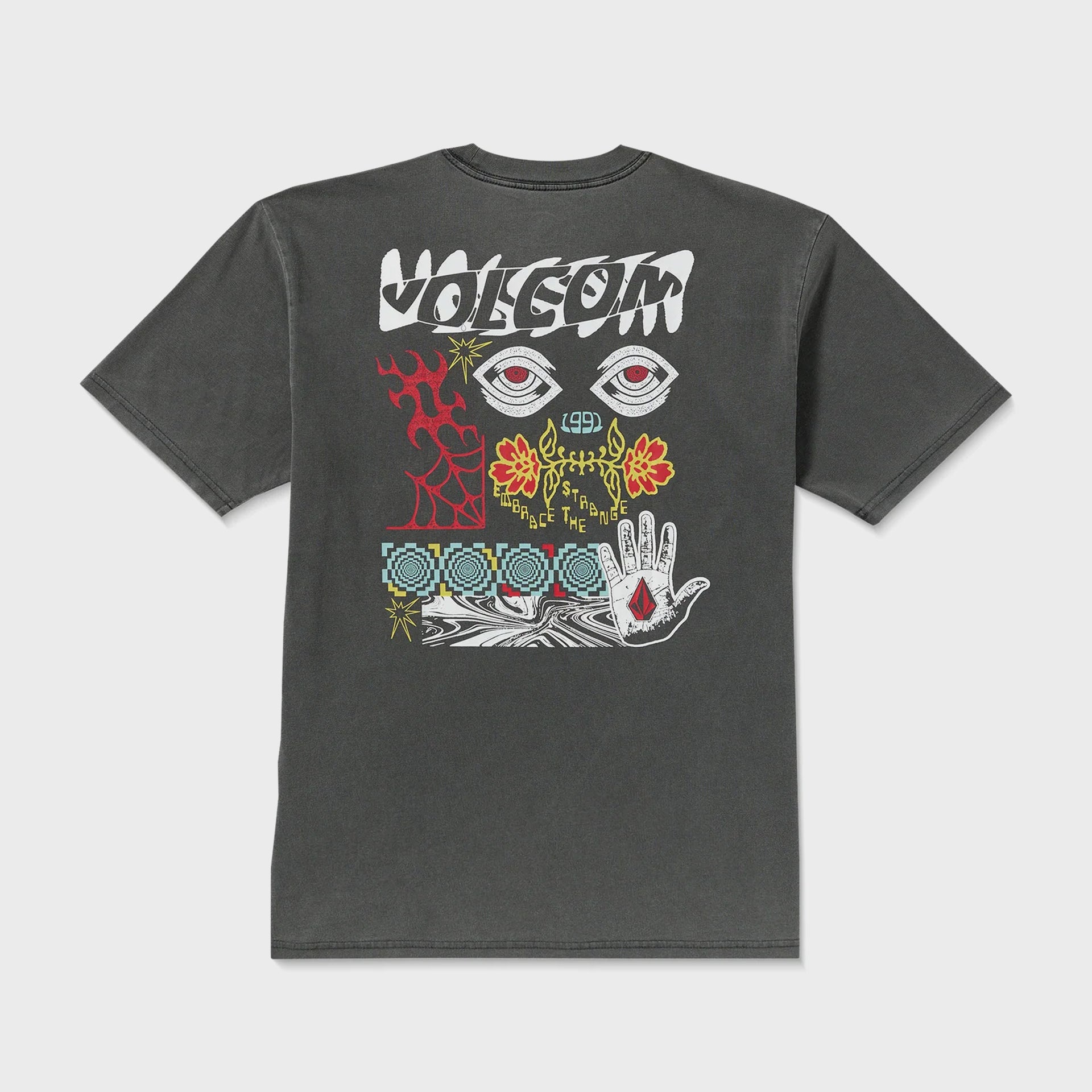 Volcom Mens Brain Mix T-Shirt - Stealth - ManGo Surfing