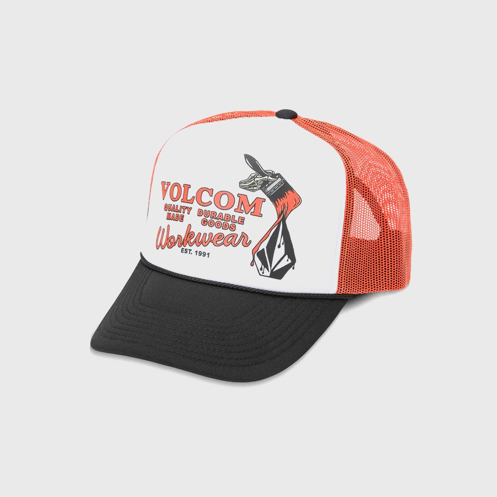 Volcom Mens Even Lay Workwear Cap - One Size - Orange - ManGo Surfing