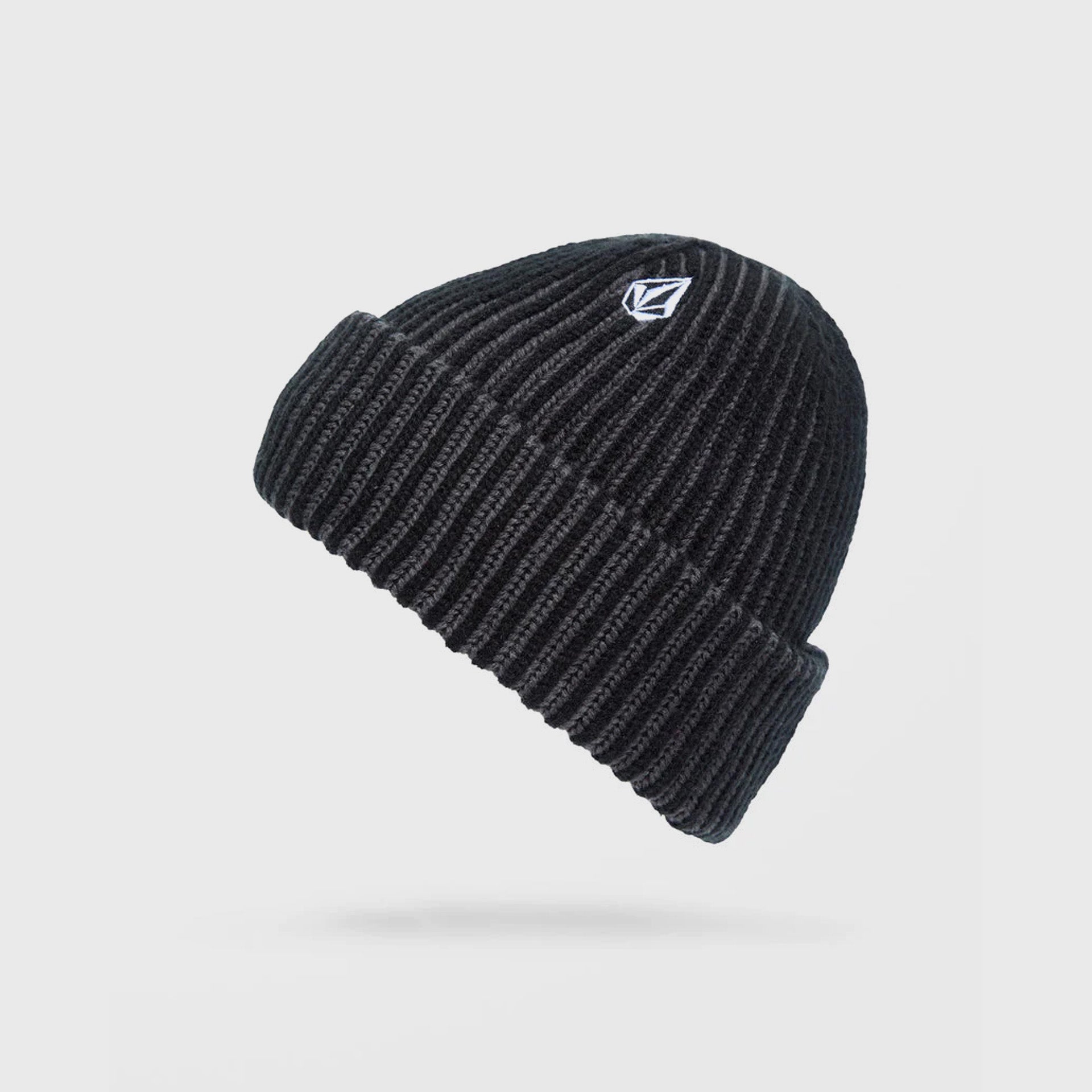 Volcom Mens Full Stone Cuff Beanie - One Size - Pewter - ManGo Surfing