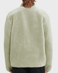 Volcom Mens Muzzer Fuzzar Zip Sherpa Sweatshirt - Green Tea