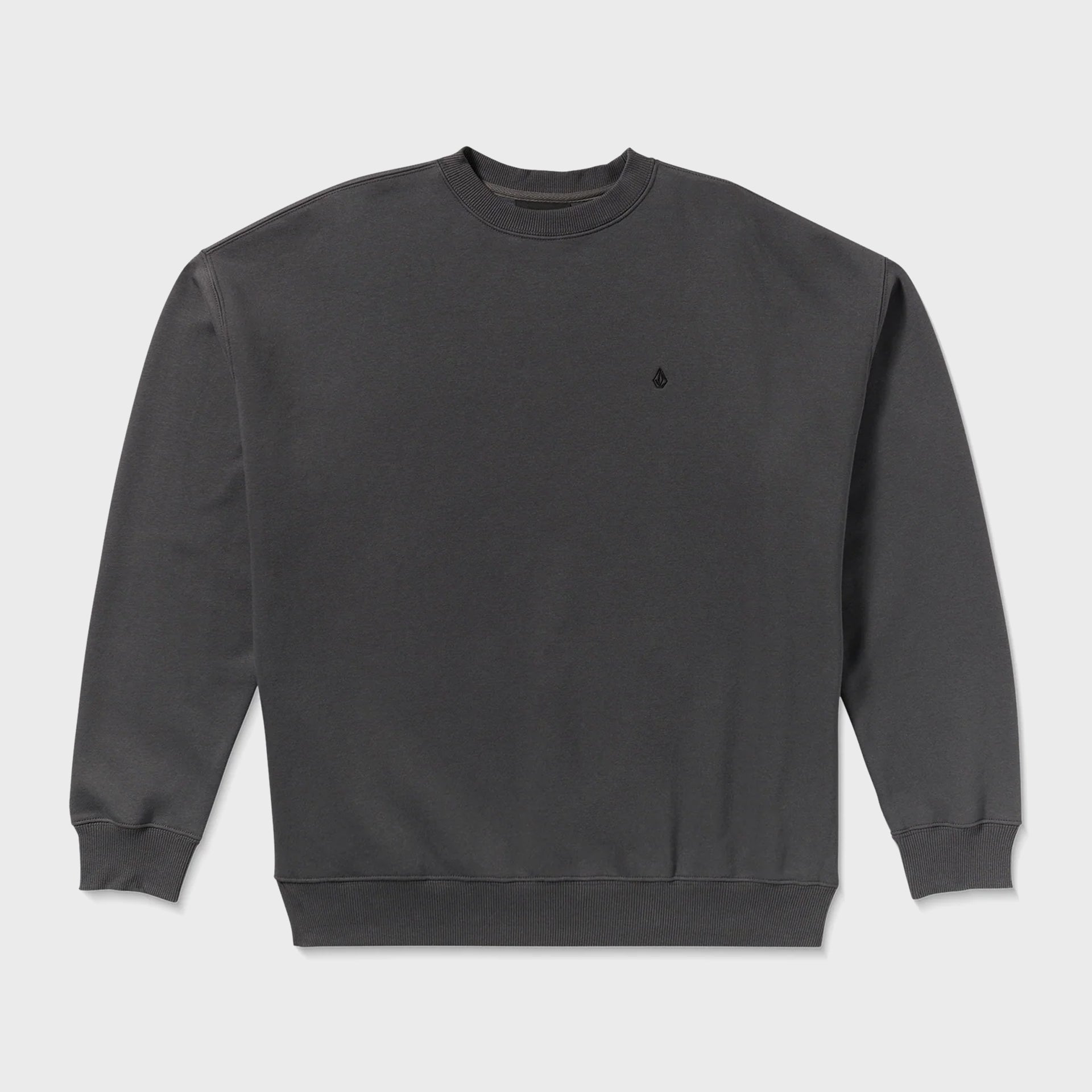 Volcom Mens Single Stone Sweatshirt - Asphalt Black - ManGo Surfing