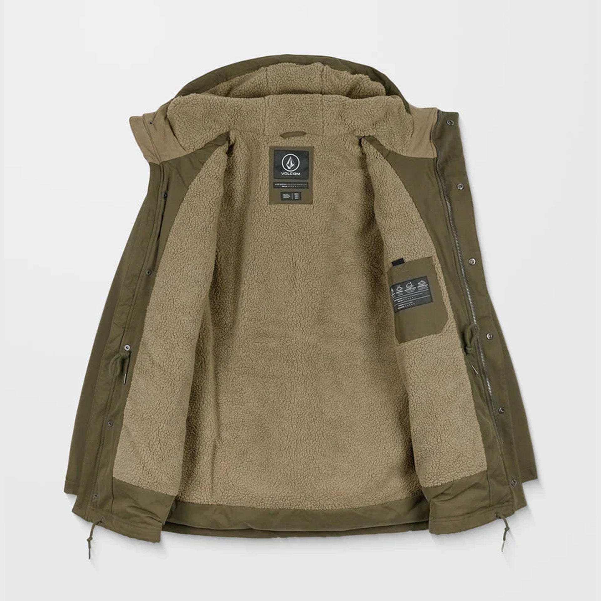 Volcom Mens Starget 5K Parka Jacket - Military - ManGo Surfing