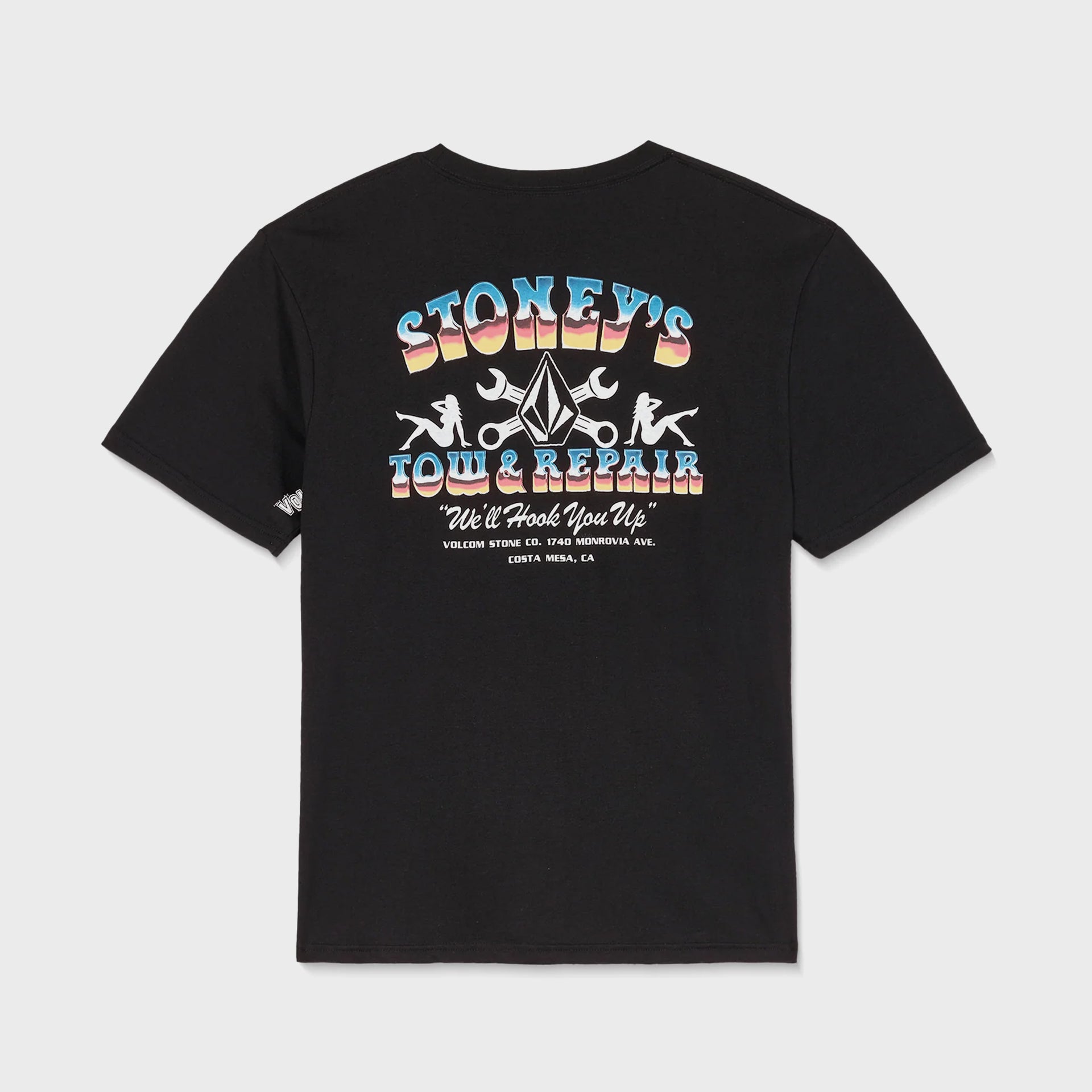 Volcom Mens Stoneys T-Shirt - Black - ManGo Surfing