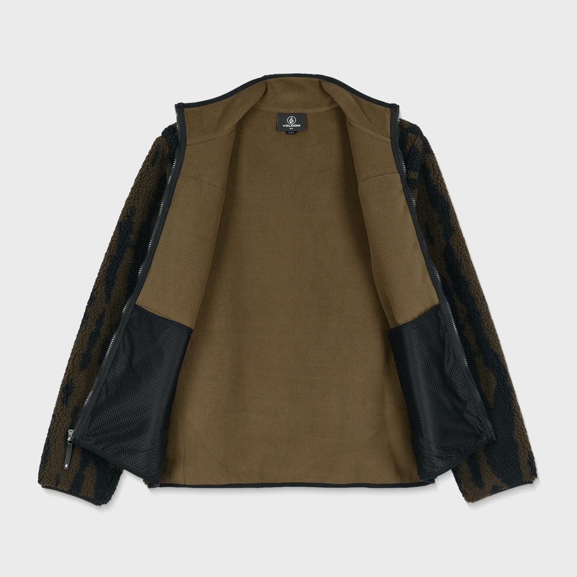 Volcom Mens Storm Stone Sherpa Zip Sweatshirt - Sage Leaf - ManGo Surfing