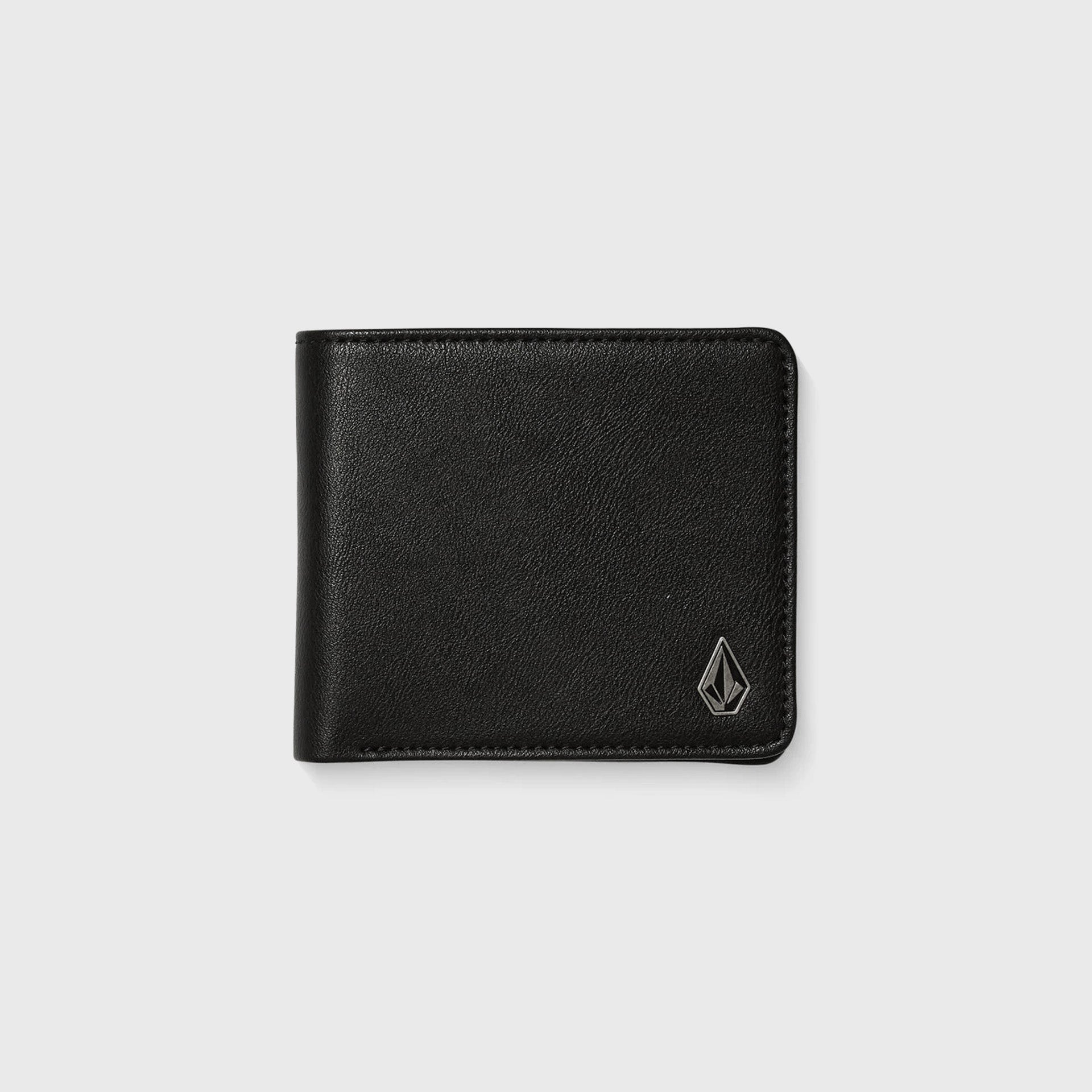 Volcom Slim Stone Small Wallet - Black - ManGo Surfing
