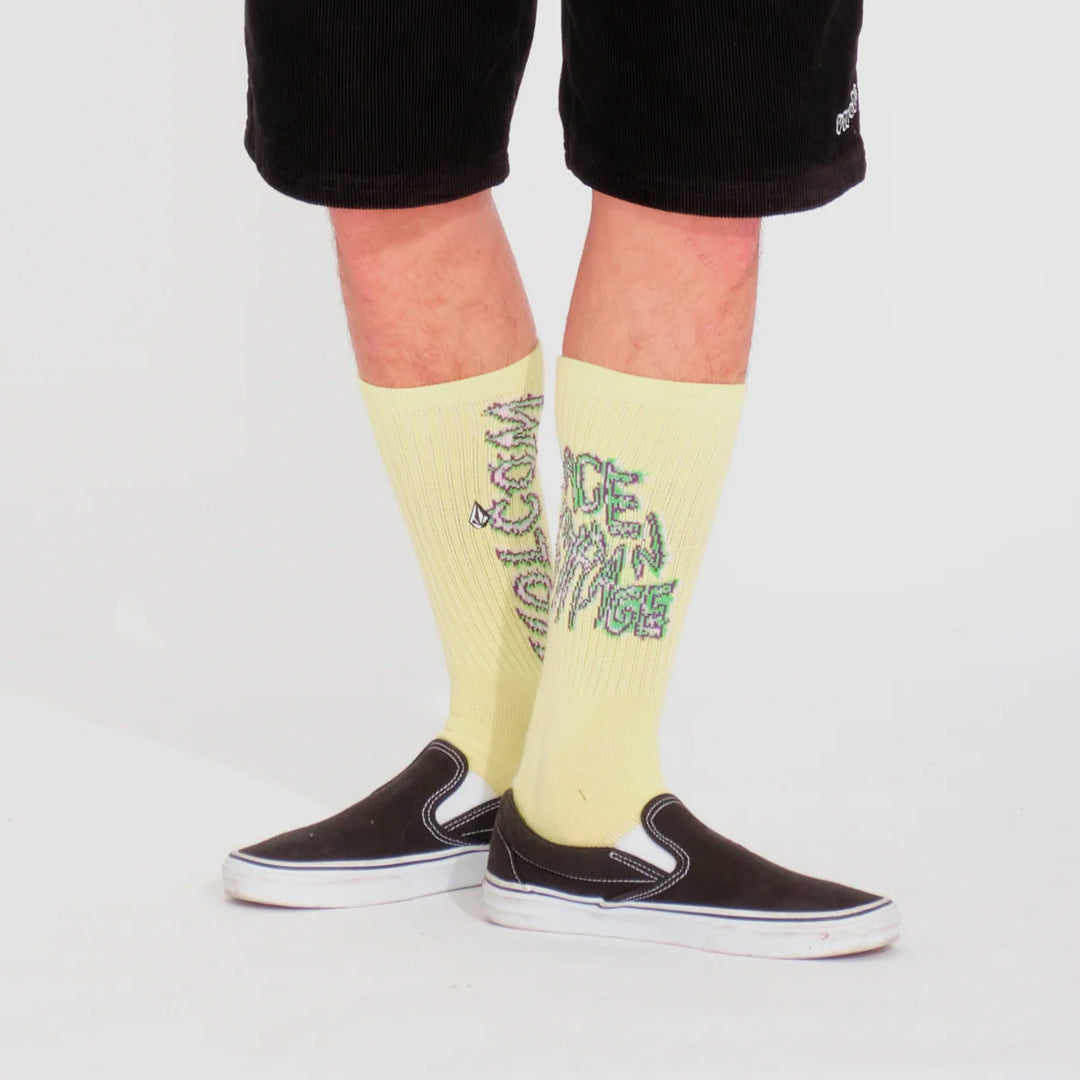 Volcom Tetsunori Socks - One Size - Aura Yellow - ManGo Surfing