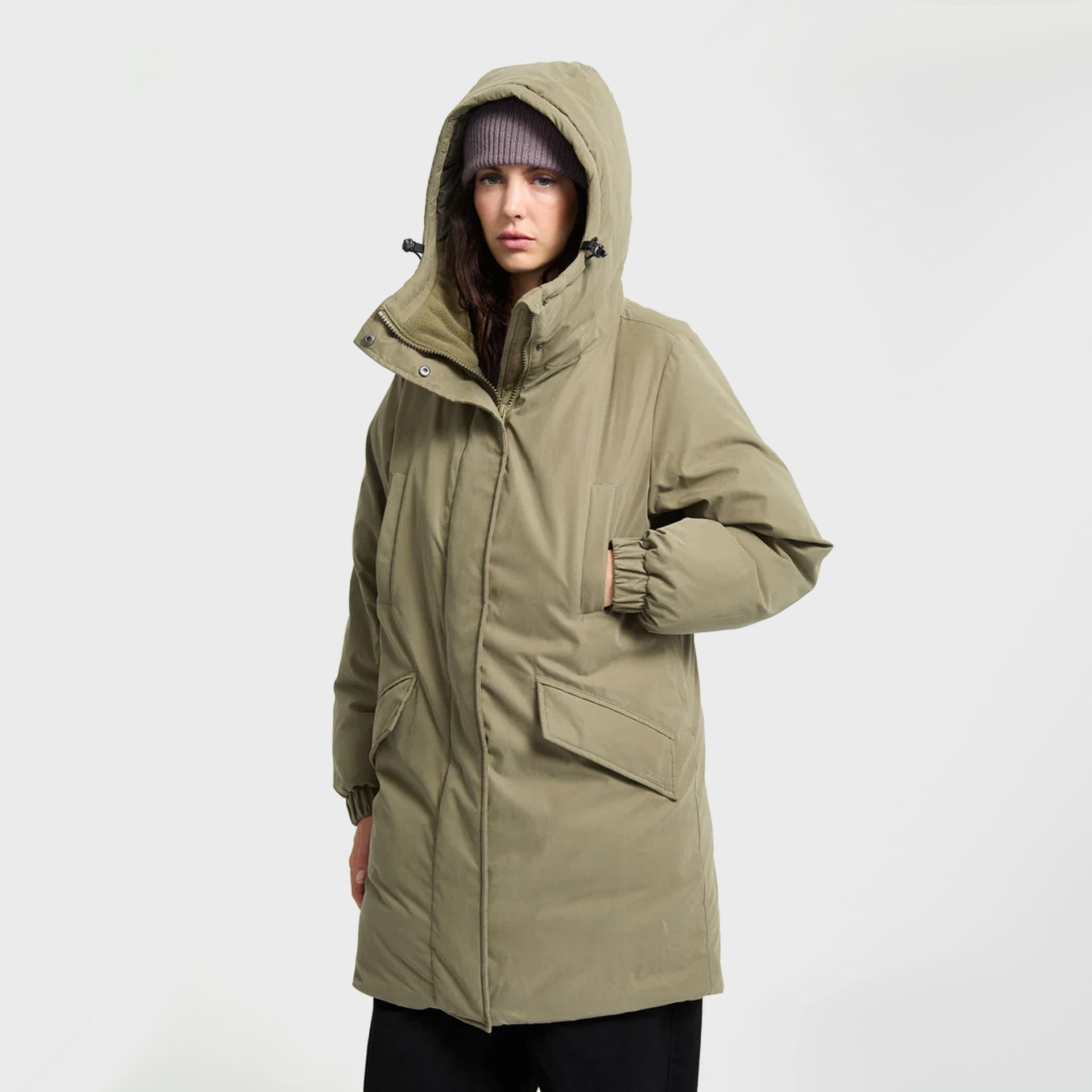 Volcom Womens Sleepi Puff Up Parka - Wintermoss - ManGo Surfing