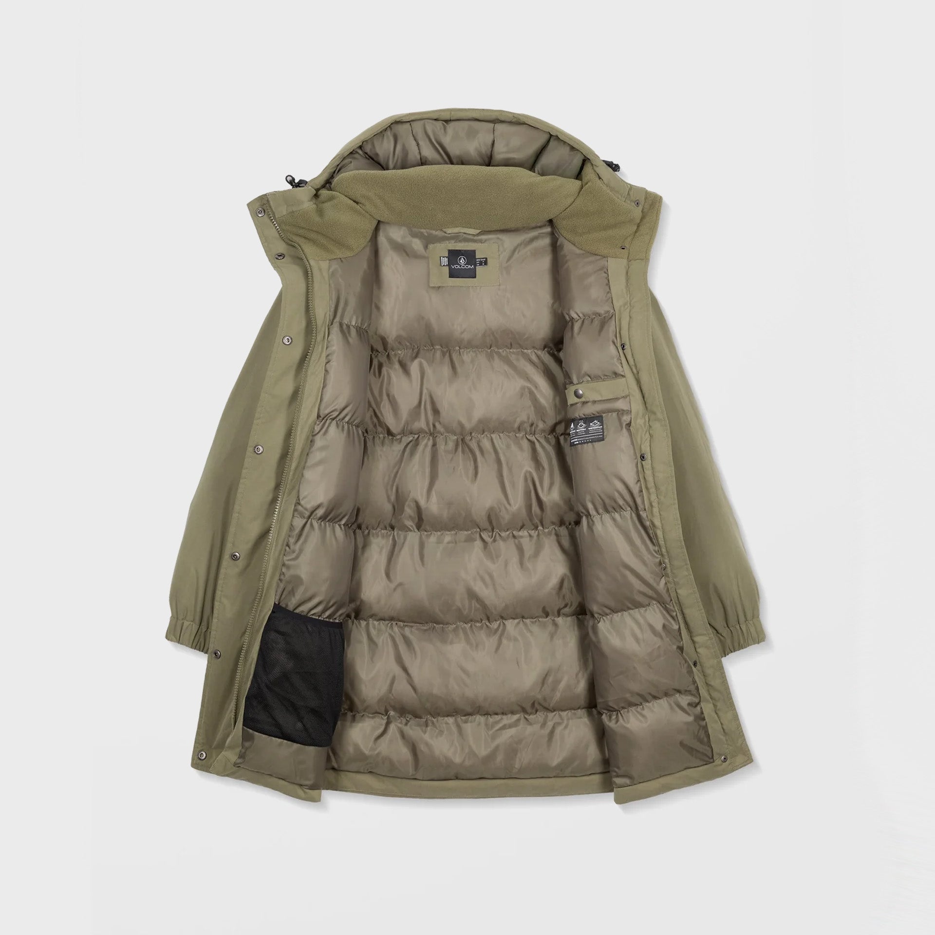 Volcom Womens Sleepi Puff Up Parka - Wintermoss - ManGo Surfing