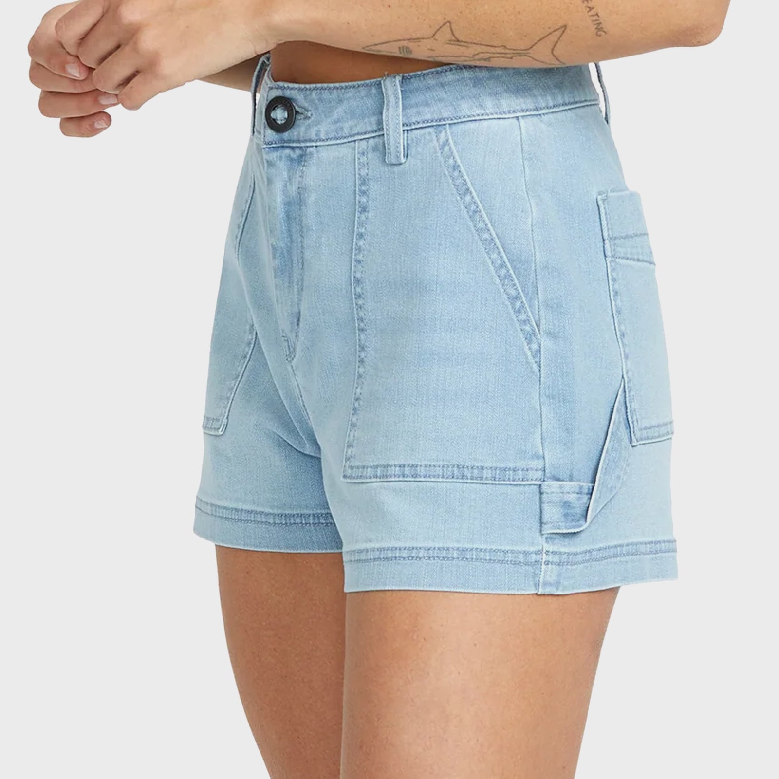 Volcom Womens Stone Kraft Shorts - Blue Drift - ManGo Surfing