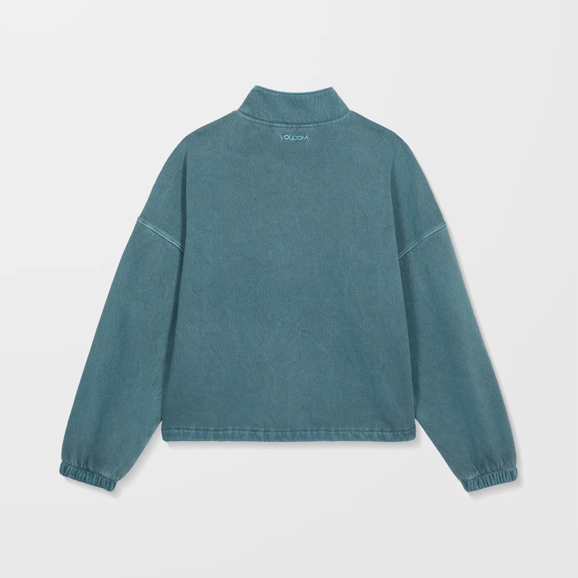 Volcom Womens Stone Soft Quarter Zip Sweatshirt - Emerald Green - ManGo Surfing