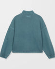Volcom Womens Stone Soft Quarter Zip Sweatshirt - Emerald Green - ManGo Surfing