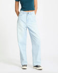 Volcom Womens Weellow II Denim Trousers - Bleached Aqua - ManGo Surfing