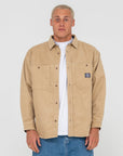 Rusty Mens Cobra Overshirt - Light Fennel