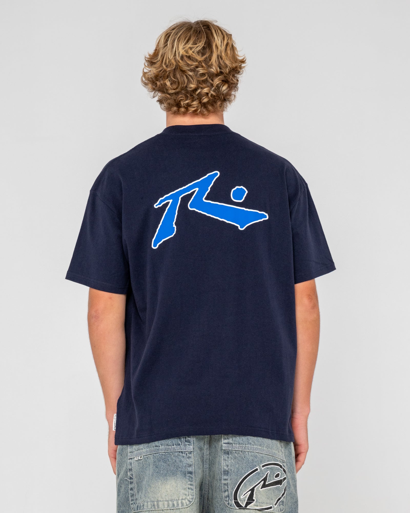 Rusty Mens Competition 2.0 Short Sleeve T-Shirt - Navy Blue