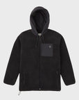 Walter Sherpa Fleece - Mens Fleece Jacket - Black - ManGo Surfing