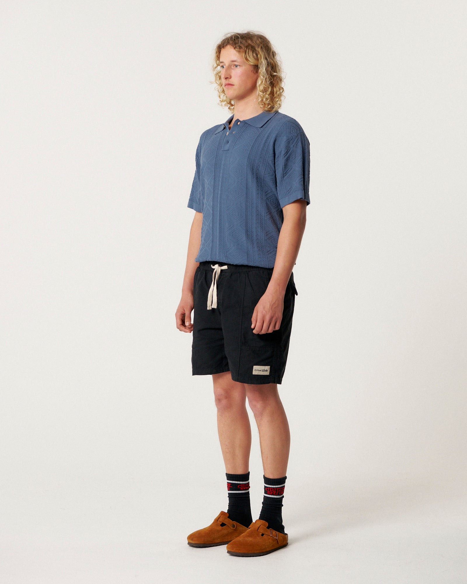 The Critical Slide Society Mens All Day Canvas Shorts - Black