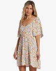 Billabong Womens Take A Chance Babydoll Dress - Salt Crystal