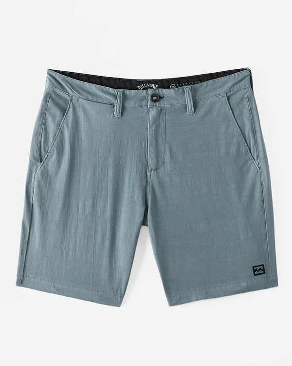 Billabong Mens Crossfire Wave Washed 18" Hybrid Submersible Shorts - Blue Haze - ManGo Surfing