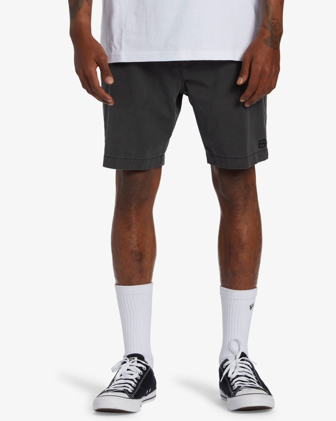 Billabong Mens Crossfire Wave Washed 18&quot; Hybrid Submersible Shorts - Washed Black - ManGo Surfing