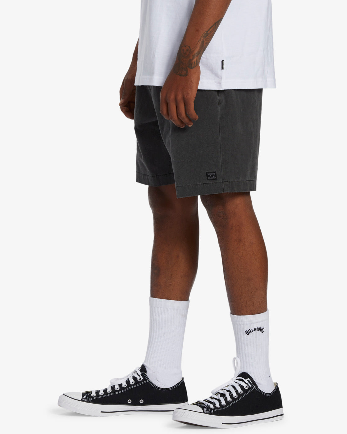 Billabong Mens Crossfire Wave Washed 18&quot; Hybrid Submersible Shorts - Washed Black - ManGo Surfing