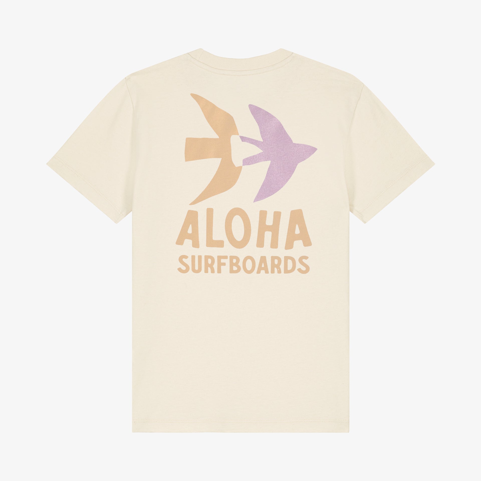 aloha kids surfboards bird abstract boho t shirt