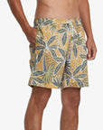 RVCA Mens Barnes Elastic 17" Swim Shorts - Camel