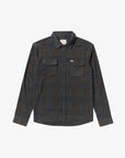 RVCA Mens Vacancy Flannel Long Sleeve Shirt - Mushroom