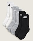 Vans Classic Crew Socks (3 Pack) - White/Black/Heather Grey