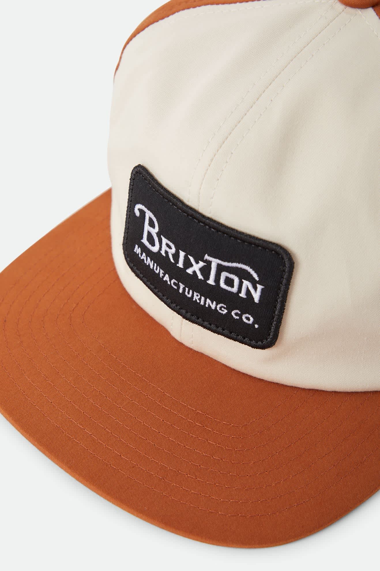Brixton Grade Snapback Hat - Whitecap/Caramel